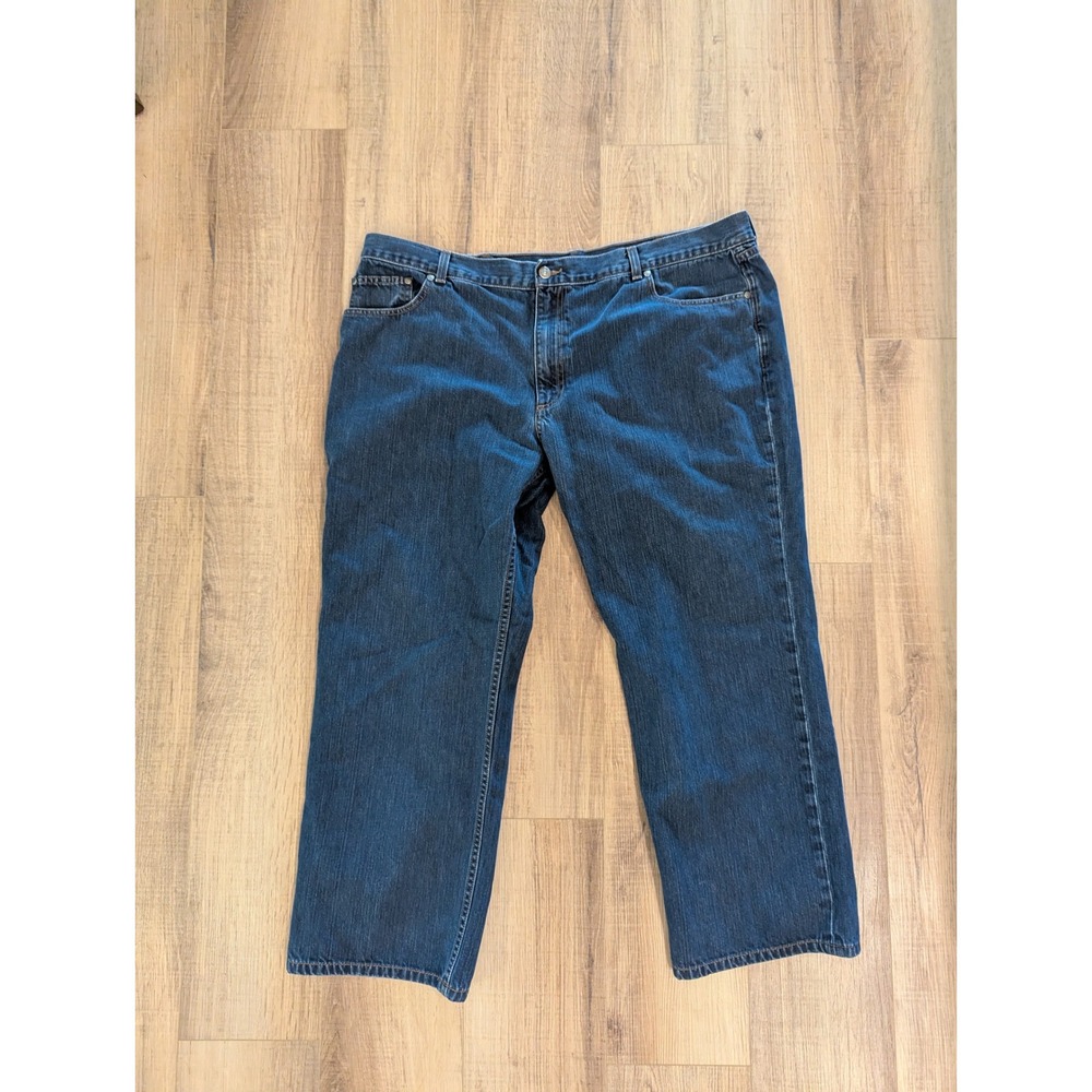 Brooks Brothers Supima Cotton Relaxed Fit Jeans Mens 44x30 USA Dark Wash Denim